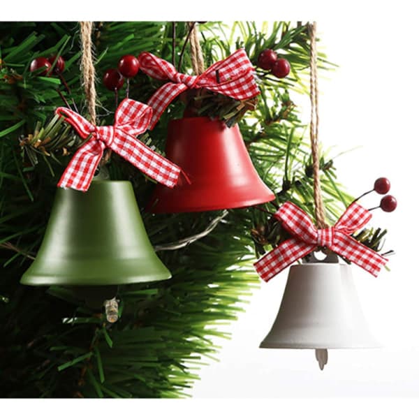 Christmas Tree Decorations with Chimes in Red, White, and Green, Christmas Tree