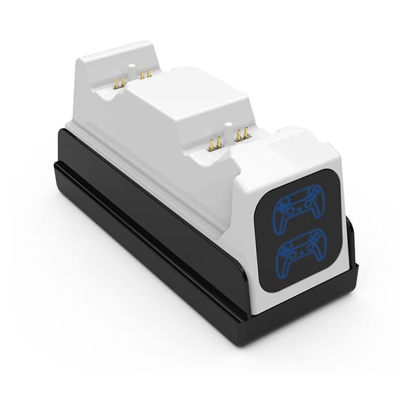 Controlleroplader, 2H Hurtigoplader med 2 Typer PS5-Controllerkabel, Controllerkompatibel Ladestation
