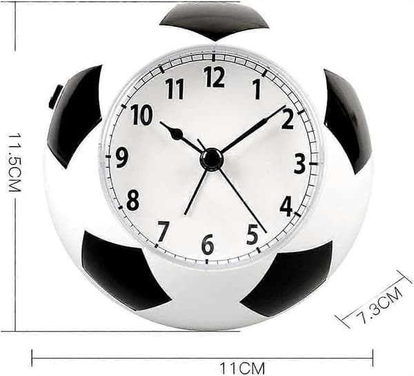(Silver) Creative Children's Alarm Clock Student Simple Football Clock