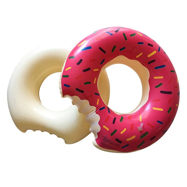 Donut Pool Float med glitter 60 cm (1-pak), sjov pooltube