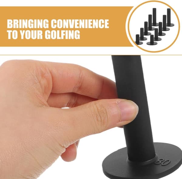 10 pcs Golf Ball Holders with 42mm-80mm Flat Flexible Indoor Golf Tees