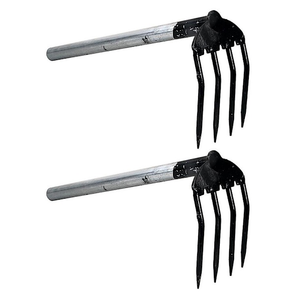 2 kpl Puutarhan Rekoja Maan Löysäytystyökalut Puutarhan Käyttötyökalut Maapähkinän Kaivuu Rekot Musta 40x19cm Black 40x19cm