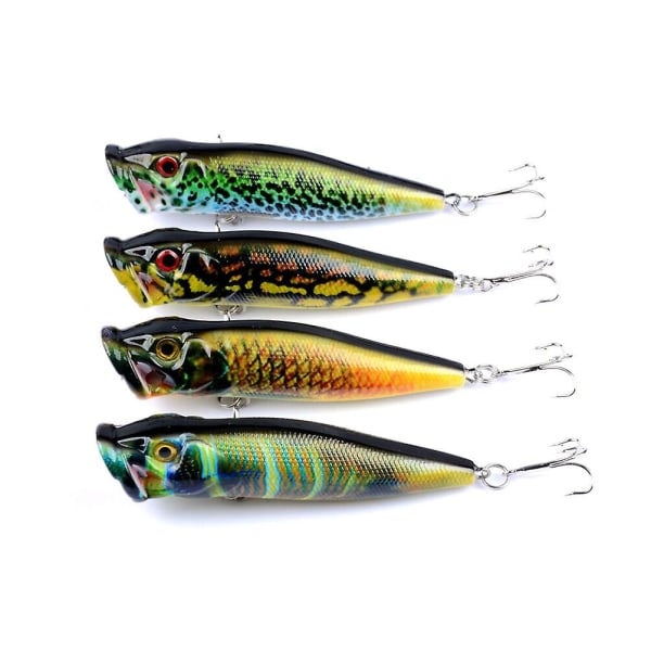 4 stk. Fiskeblinker Farverige Malede Agner Kunstige Flydende Fiskeblinker Dybhavs Agner (4 Farver) 4 stk. 4pcs