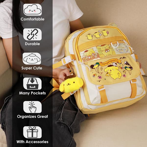 Pompompurin Backpack Cute Kawaii Stuff - Kawaii Backpack Anime Backpack - Pompompurin Accessories Cartoon Backpacks