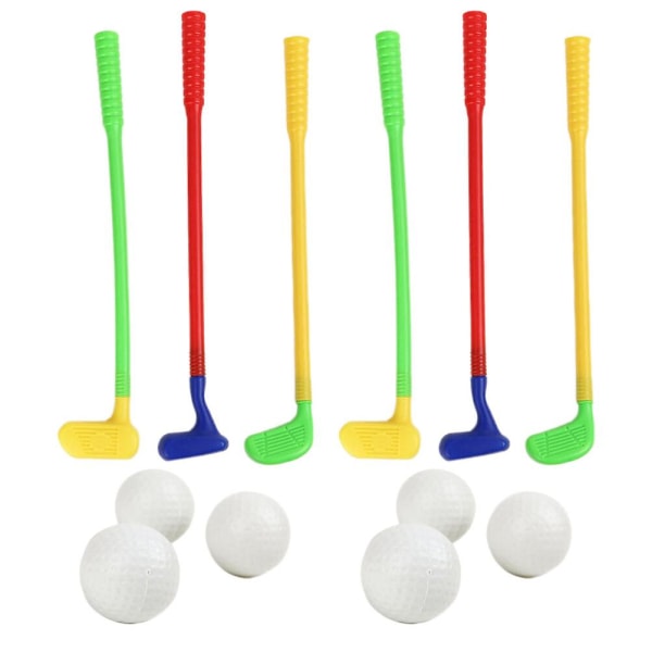 2 Set Barn Golfset Plast Golfklubba Och Bollset Slumpmässig FärgSlumpmässig Färg35X3.5X3.4CM