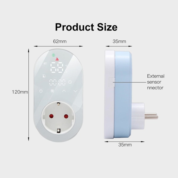 Smart Led Thermostat Plug Farming Livestock Programming Energy Saving Temperature Control Timing Soc