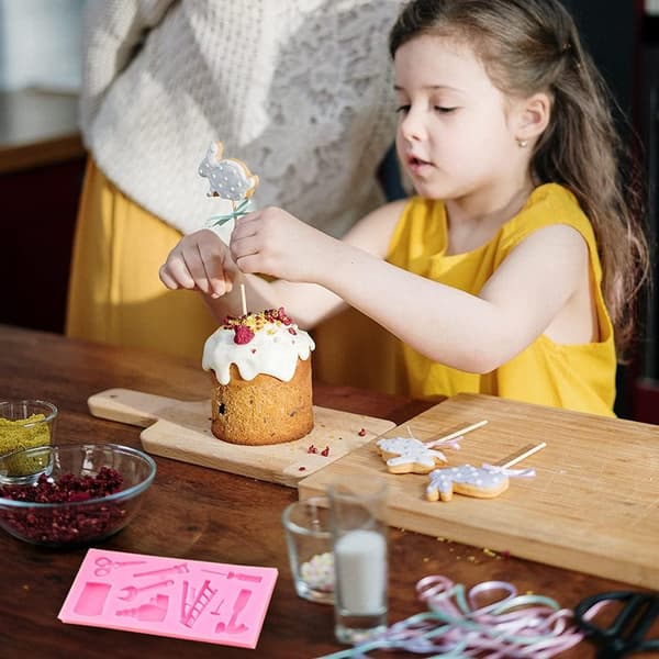 Silikoneform til fondant, lille form til fondant til kager, DIY bageform, skruenøgleform til kagedekoration