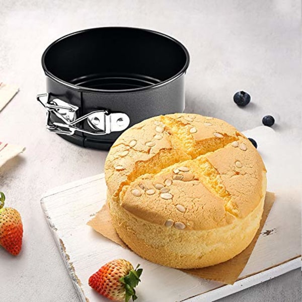 4-tommers Mini Springform Pande Sæt - Lille Nonstick Cheesecake Pande til Mini Cheesecakes, Pizzaer og Quicher