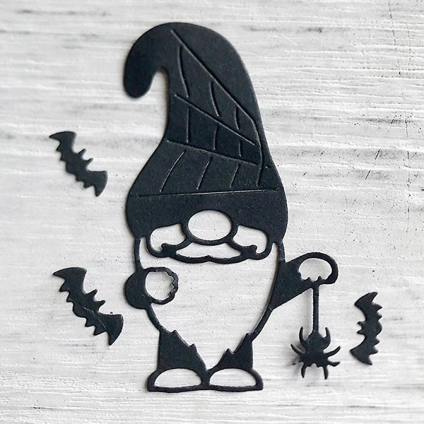Metallisk Halloween Gnome Cutting Die Mall Gör själv Scrapbooking Album Papperskort Stencil Die Embossing Ornament