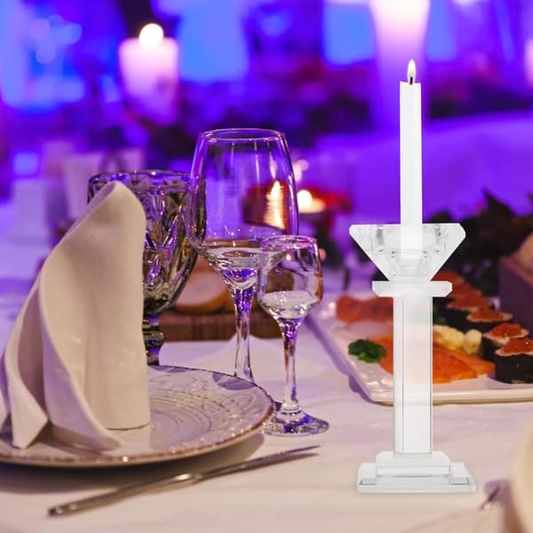 Crystal Decorative Candle Holder European Style Single Head Design Chic Creative Candlestick