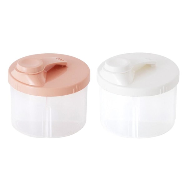 2 st Snacksbehållare Babymatbehållare Formel Dispenser Babymatförvaringslåda Vit Rosa 9,4x9,4cm White Pink 9.4x9.4cm