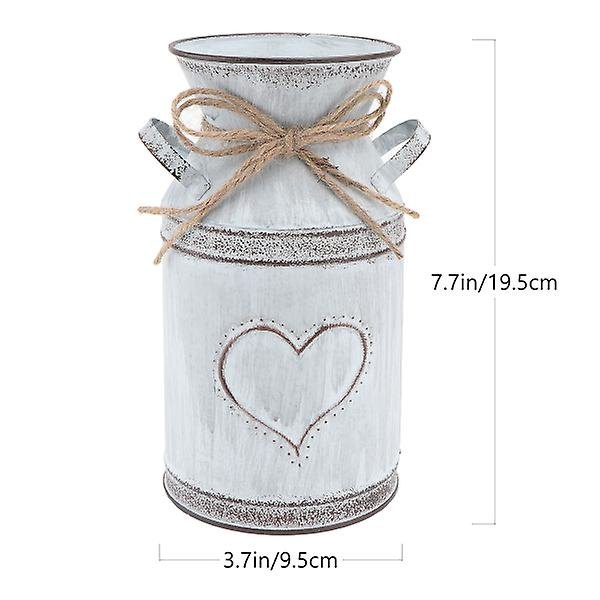 1 st Plantkruka Järnhjärta Mönster Växtställ Elegant Blomkruka Järnvas Silver 19,5X9,5cm