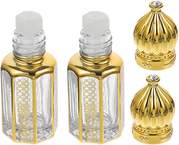 2 stk 3 ml glassflasker for eteriske oljer for reise og duft
