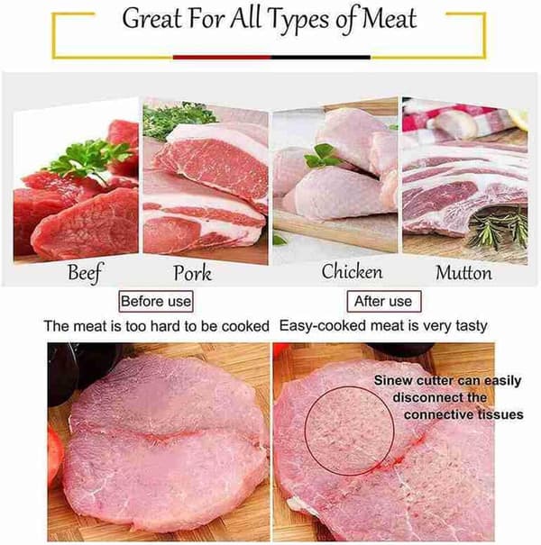 Stainless Steel Meat Tenderizer Hammer 18 cm, Kitchen Tool for Steak, Pork Chops, Marinade, Tenderizing Mallet
