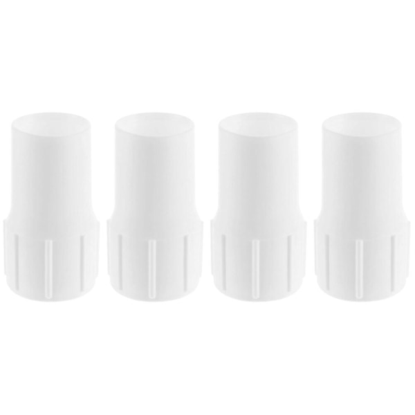 4 st Rörkopplingar för Pool Dräneringsslang Koppling Trådad Slangände Pooltillbehör Vit 9,5X4,7cm