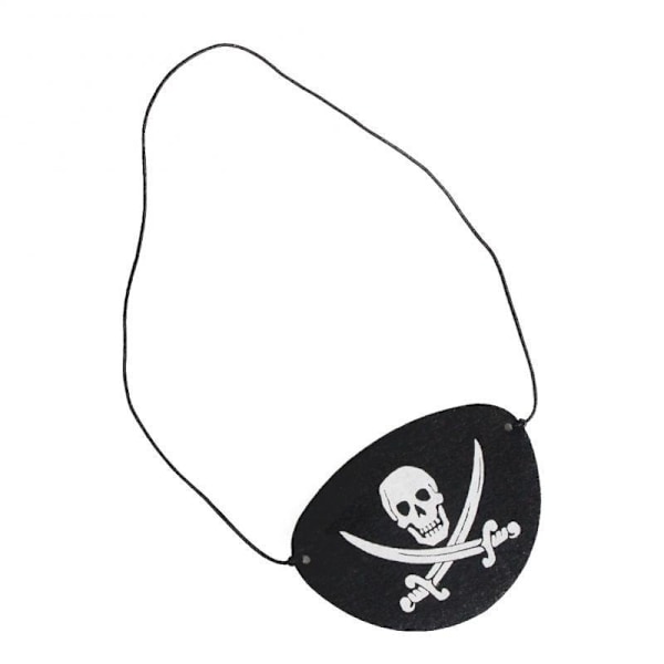 Piratøyelapp Kostyme Svart Filt Enkelt Øye Skalle Kaptein Øyelapper for Karneval Pirattemafest (10 Stykker)