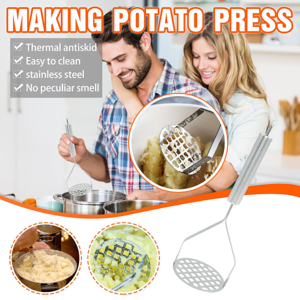 Stainless Steel Bilateral Potato Press Mashgroceries Sink Sponge Holder Spice Fruit Basket Prime Ute