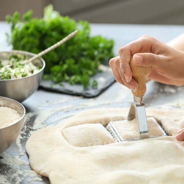 Pastabräda, Ravioli-skärstämplar, tryckskärklämma för att göra dumplings