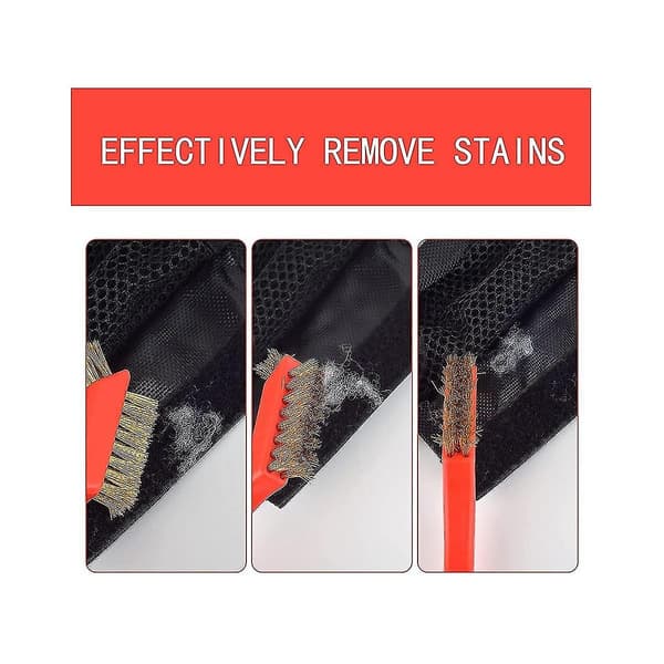 Hook and loop cleaning brush, includes copper wire file cleaning brush for cleaning hook and loop