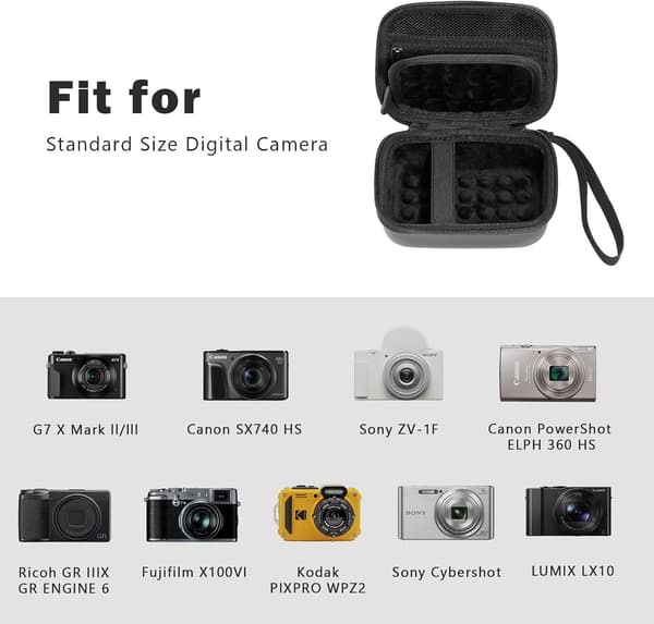 Etui til Canon G7X Mark III/II, SX740 HS Kamera - Sort