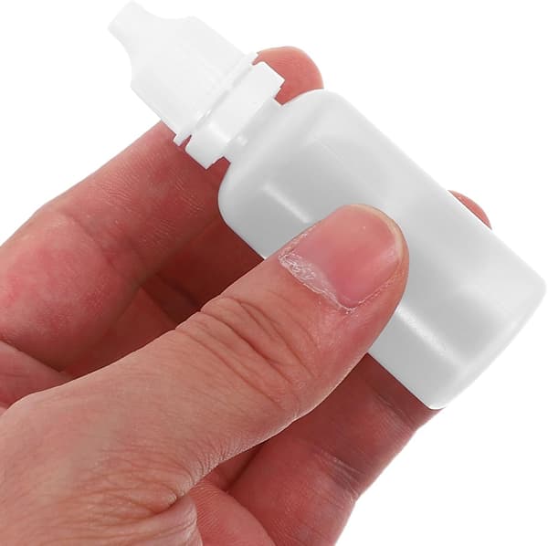 100 st 20 ml plastdroppflaskor med lock, klämbara ögonbehållare för oljevätskeförvaring, laboratorieanvändning