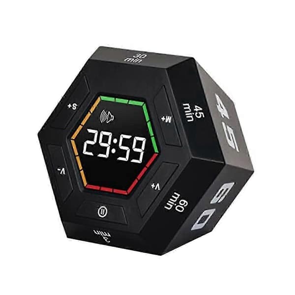 Pomodoro Timer, Productivity Timer, 3, 5, 15, 30, 45, 60 Minute Preset Smart Countdown Timer, Time Management Tool