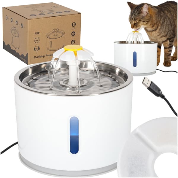 Automatisk fontän LED USB 2,4 l