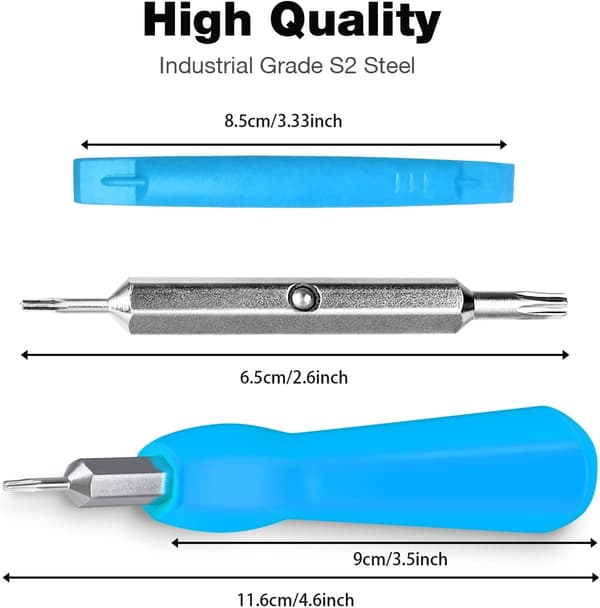 Screwdriver Set for CCTV Cameras for Battery and WiFi Access - Fits All CCTV Camera Models (Blue)