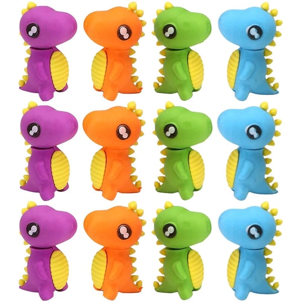 48st bedårande små suddgummi Dinosaurie suddgummi Härliga barn suddgummi Tecknade småbarn suddgummi Sorterade färger4X2CM Assorted Color 4X2CM