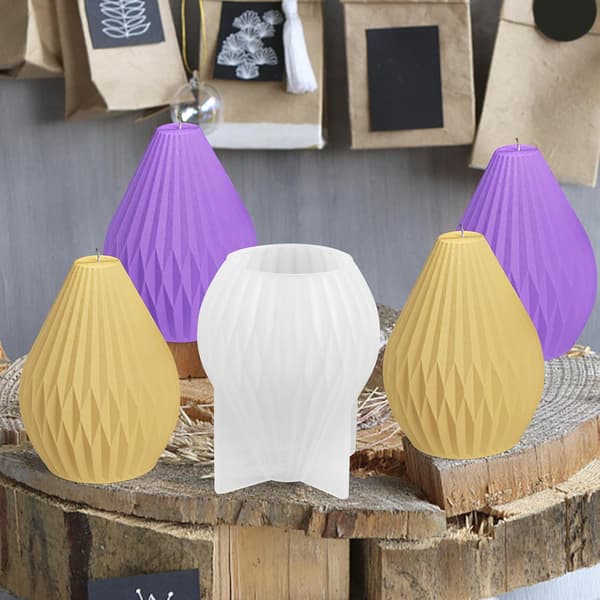 Kreativ DIY silikonlysform for pæreformede duftlys, trygt og luktfritt materiale