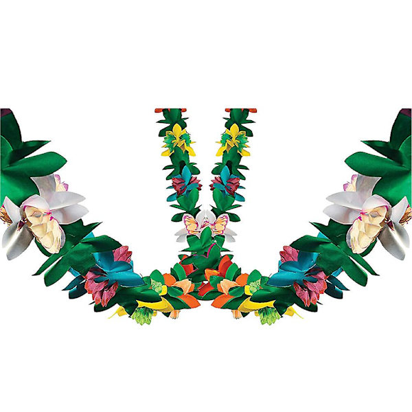 2 kpl Kukka-aiheinen Koriste Havaiji-teemainen Syntymäpäiväbanneri Hibiskuskukka Koriste 3M