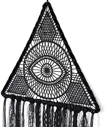 86cm Drømmefanger Ondt Øje Drømmefanger Ren Sort Drømmefanger Stor Drømmefanger Boho Væghængende Ornament Gave