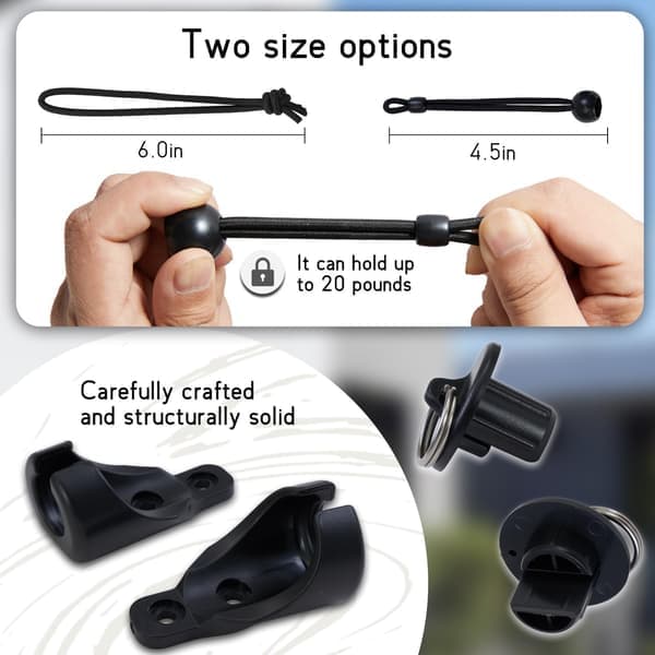 Roller Blind Spare Parts Hardware Bungee Kit and End Cap Shade Brackets for Outdoor Roller Blind Sunshade 4-pack