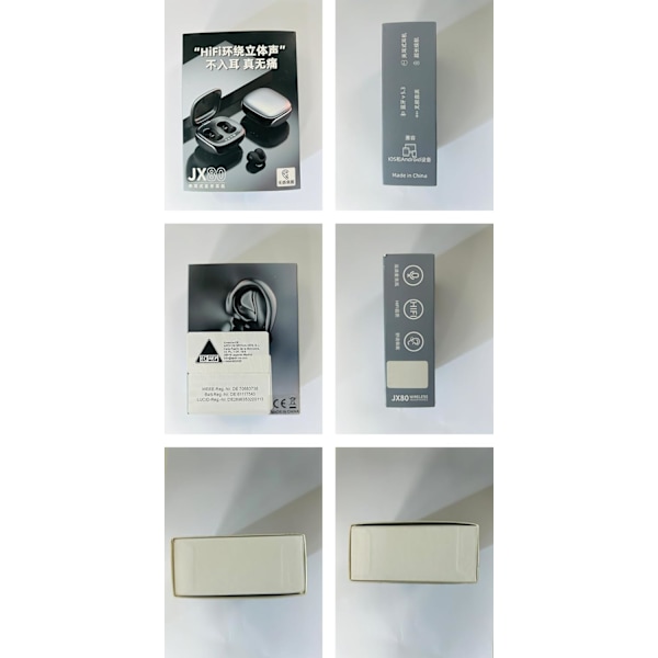 Trådlösa öronklämmor Buds Clip On Earbuds Öppna hörlurar Bluetooth Benledningshörlurar Hörlurar Purple