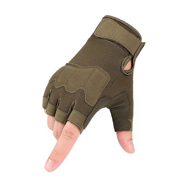 Hanske for menn, full finger, fingerløse hansker for arbeid, hagearbeid, sykling, fotturer, ridning, klatring (XL)