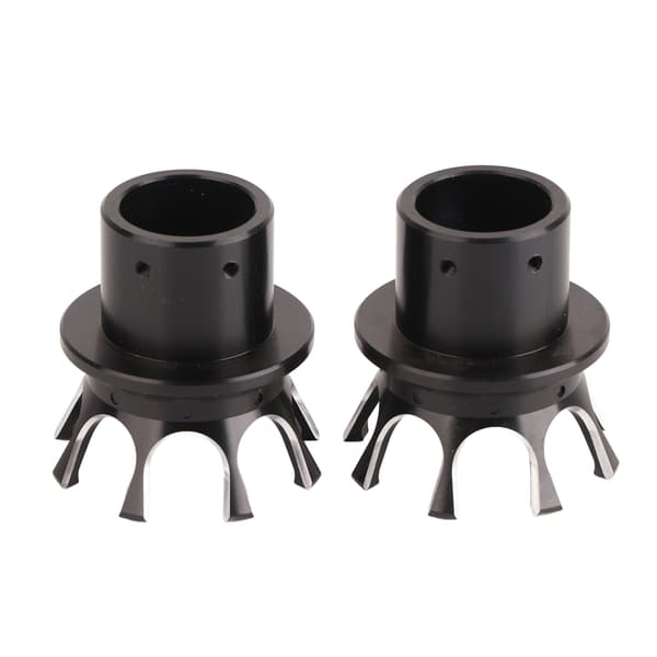 Front Axle Covers Distinctive Crown Styling CNC Aluminum Alloy for Motorcycle Modification Black Chrome