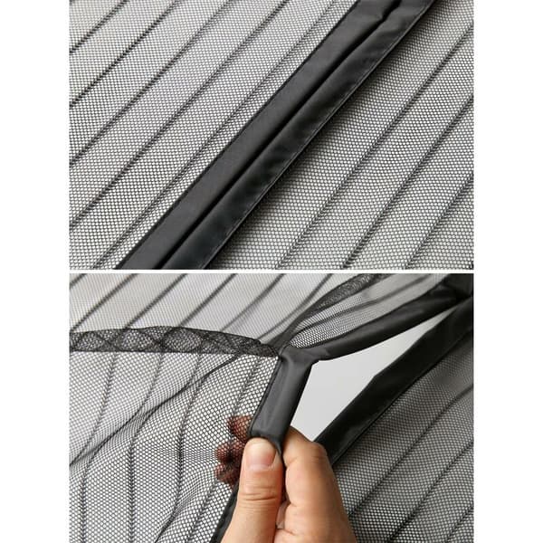 Magnetisk fluenett for dører opp til 90 x 210 cm (svart)