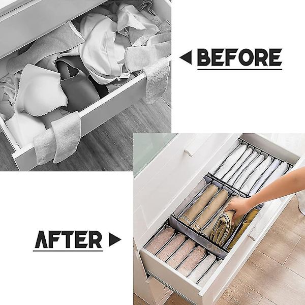 1 sæt Garderobe Tøj Organizer, 2 stk Store Mesh Tøj Opbevaringsbeholdere, 2 stk Foldbar Skab