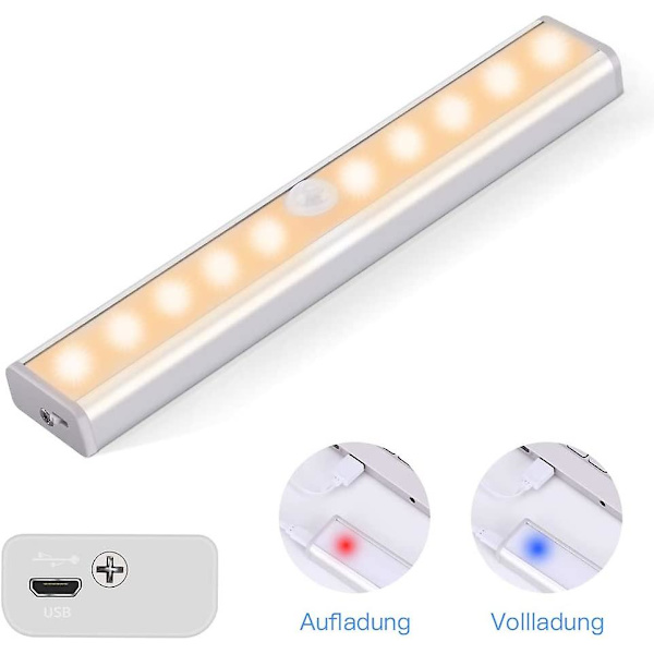 Kaapin valot liikeantureilla Kaapin valot Led Langaton vaatekaappi 2 magneettinauhaa Kaapin valo Lämmin valkoinen 2 kpl pakkaus