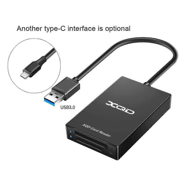 Typ C USB 3.0 SD XQD minnekortleser for Windows-datamaskin, kompatibel med M/G-serien