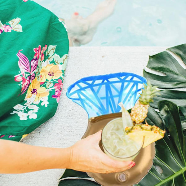 Oppustelig Drikkeholder 6-pak Pool Flyde Drikkeholdere Kop Flydere til Sommer Pool Party - Oppustelig Holder Ring Oppustelig Drikke