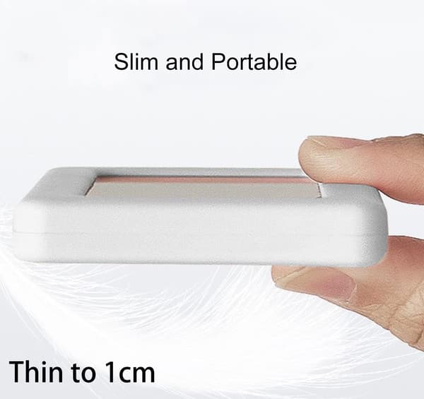 Electronic Thermometer Hygrometer, Small Clock with Temperature and Humidity Display (℃/℉), 12/24 Hour Time Switch, Slim Battery