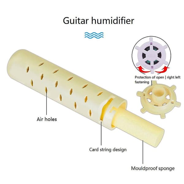 Solo akustisk gitarr ljudhålsfuktare fukttank gitarrfuktare anti-torkningspanel spricka