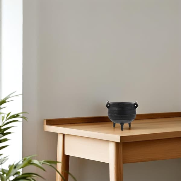 Cast Iron Incense Holder, Soot Container with Handle, Heat-Resistant Tripod Container