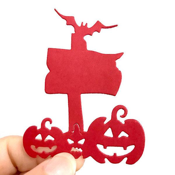 Halloween Græskar Skilt Metal Skæreform Skabelon DIY Scrapbooking Album Papirkort Skabelon Dør Embossing Ornament