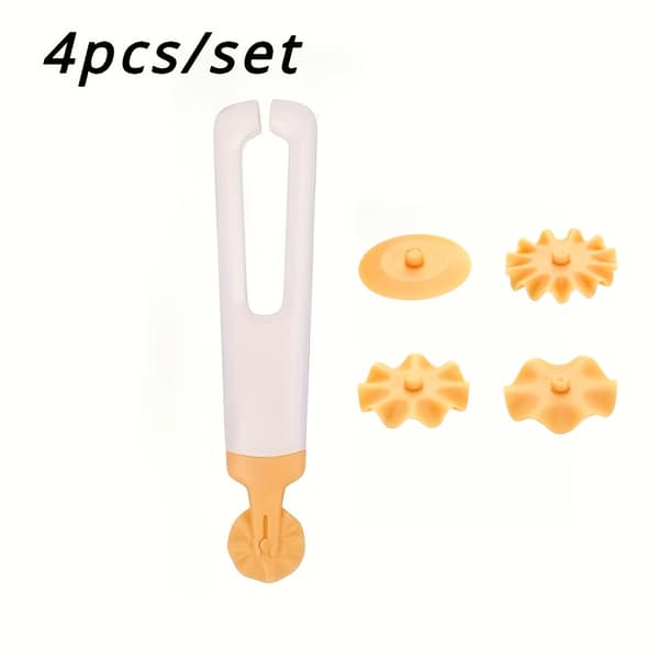 4-in-1 Pastry Wheel Set, Rolling Mold for Baking Pizza and Dough Cutting, Kitchen Utensil