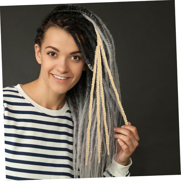 Gradientfärgade flätade hårförlängningar Mjuka hållbara virkade flätor för naturlig look Twist