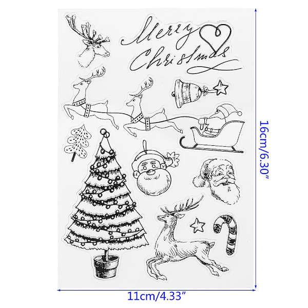 Julepynt Stempel for Julekortlaging DIY Scrapbooking Album Klar