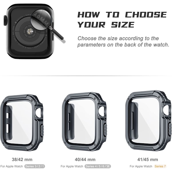 2-pak robust etui, der er kompatibelt med Apple Watch
