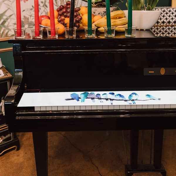 Cotton Linen Piano Keyboard Cover, Thickened Dustproof Cloth, Smooth Surface Keeps Piano Clean, Suitable